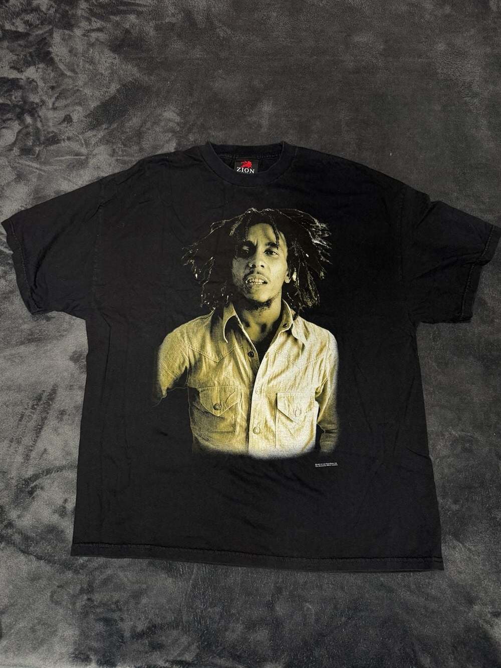 Zion Rootswear Bob Marley T-Shirt Size 2X Black Graphic Reggae Tee